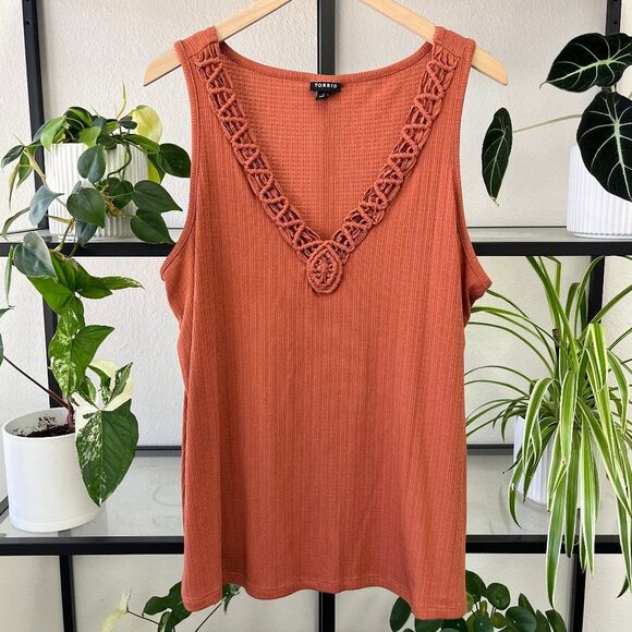 Torrid Plus Size Burnt Orange Tank Top - Size 1X - Picture 1 of 5
